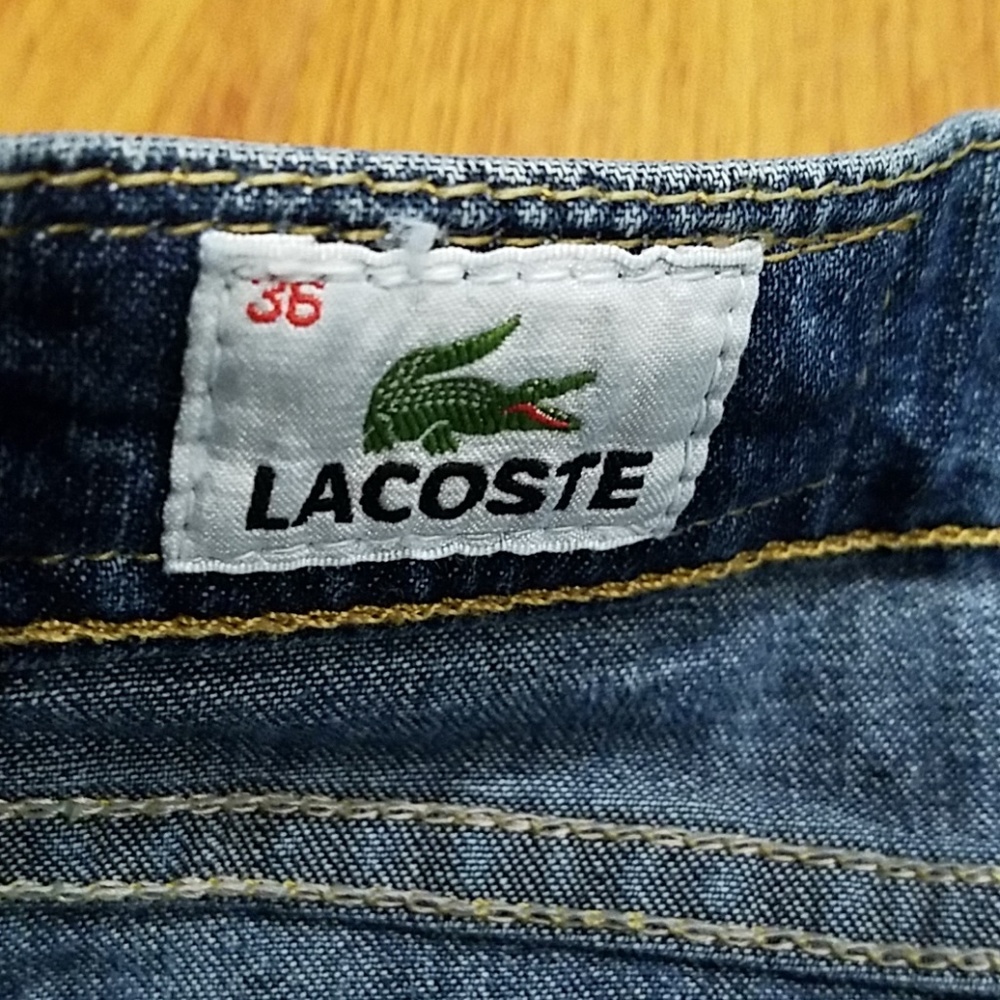 Lacoste Jean Pencil Skirt Detailed Back Size 4 US - Picture 6 of 8